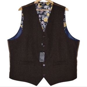 NWT Feraud Gianni Feraud Wool Blend Heritage Business Office Vest Sz 50